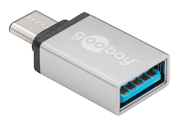 Goobay USB-C adapter – USB 3.0 A port sølv
