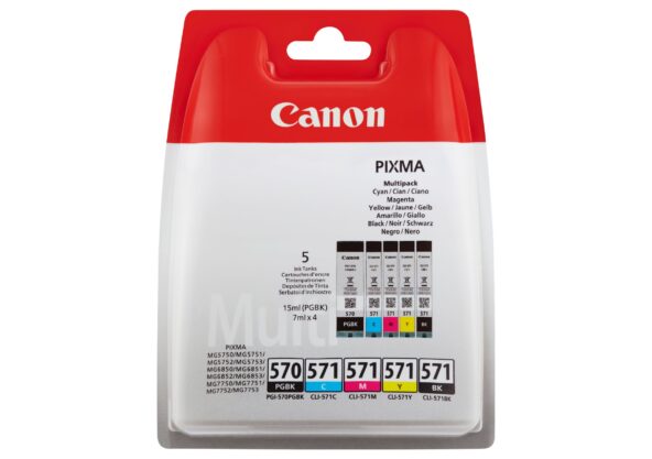 Canon PGI 570/CLI-571 PGBK/BK/ Multi Pack Sort Gul Cyan Magenta