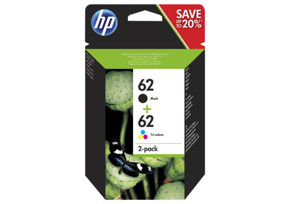 HP 62 Twin Pack Sort  tricolor