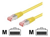 wentronic CAT 6 Afskærmet parsnoet kabel (SSTP) 50cm Netværkskabel Gul