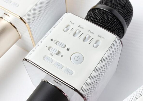 Karaoke Bluetooth Mikrofon med Højttalere (sort)
